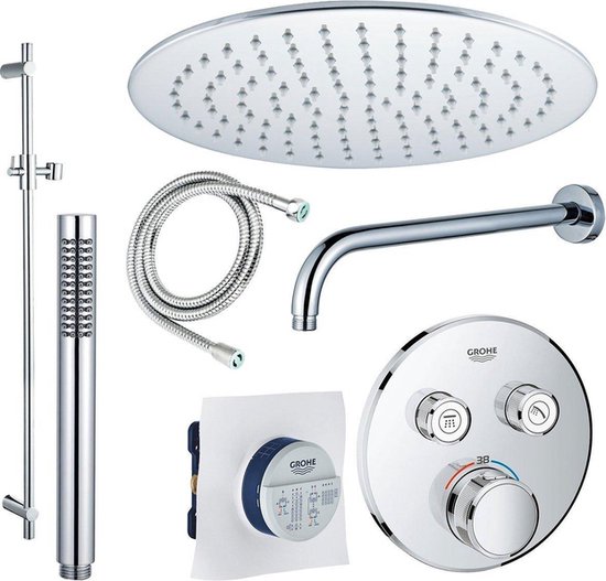 GROHE Grohtherm Regendoucheset opbouw chroom