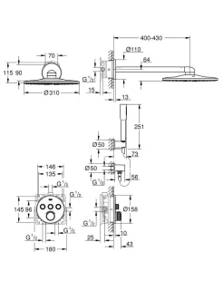 GROHE Grohtherm SmartControl inbouw doucheset 34709000