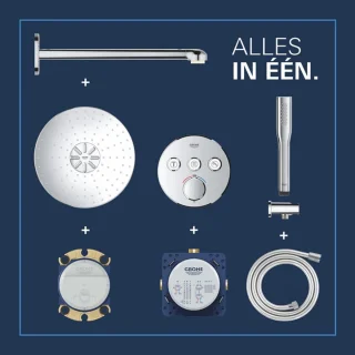 GROHE Precision SmartControl inbouw douchesysteem rond chroom