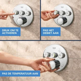GROHE Precision SmartControl inbouw douchesysteem rond chroom