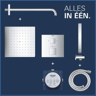GROHE QuickFix Precision Cube inbouw douchesysteem chroom