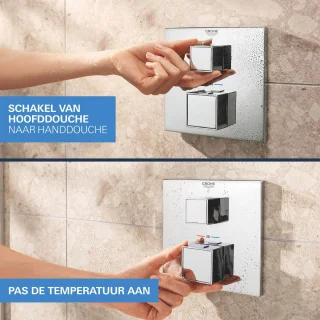 GROHE QuickFix Precision Cube inbouw douchesysteem chroom