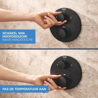 GROHE QuickFix Precision Douchesysteem Rond Matte Black