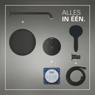 GROHE QuickFix Precision Douchesysteem Rond Matte Black