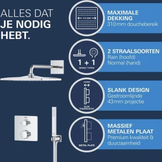 GROHE QuickFix Precision inbouw douchesysteem chroom