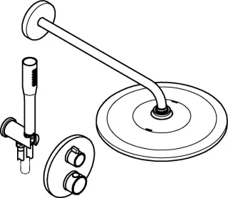 GROHE QuickFix Precision inbouw douchesysteem chroom rond