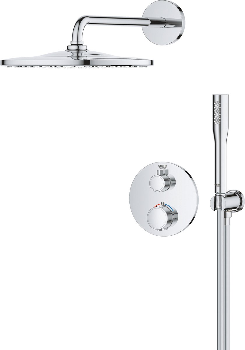 Wat vinden we goed aan de GROHE QuickFix Precision inbouw douchesysteem chroom rond