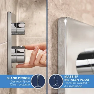 GROHE QuickFix Precision inbouw douchesysteem chroom vierkant