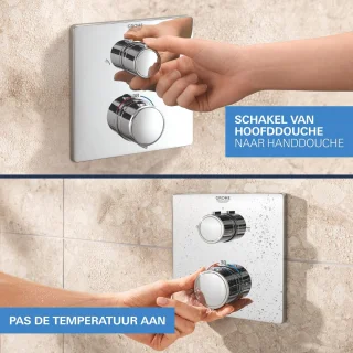 GROHE QuickFix Precision inbouw douchesysteem chroom vierkant