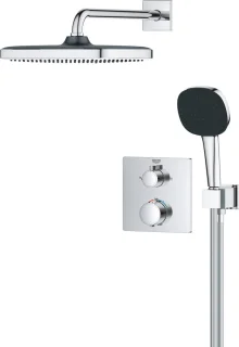 GROHE QuickFix Precision inbouw douchesysteem chroom vierkant
