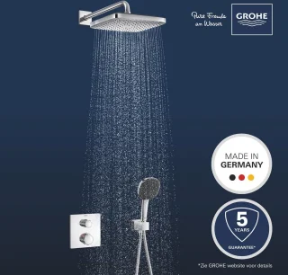 GROHE QuickFix Precision inbouw douchesysteem chroom vierkant