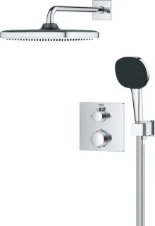 GROHE QuickFix Precision inbouw douchesysteem chroom vierkant