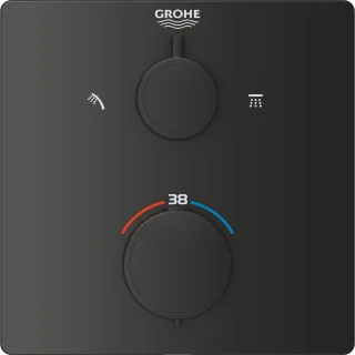 GROHE QuickFix Precision inbouw douchesysteem vierkant matte black
