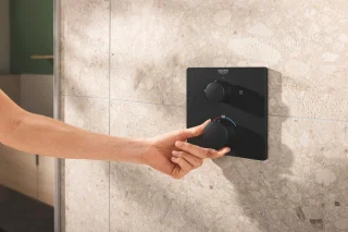 GROHE QuickFix Precision inbouw douchesysteem vierkant matte black