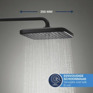 GROHE QuickFix Precision inbouw douchesysteem vierkant matte black