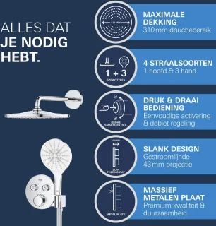 GROHE QuickFix Precision SmartControl inbouw doucheset chroom