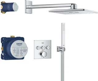 GROHE QuickFix Precision SmartControl inbouw douchesysteem vierkant chroom