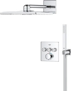 GROHE QuickFix Precision SmartControl inbouw douchesysteem vierkant chroom
