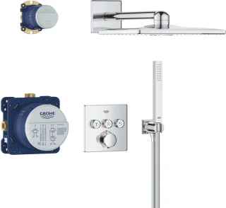 GROHE QuickFix Precision SmartControl inbouw douchesysteem vierkant chroom