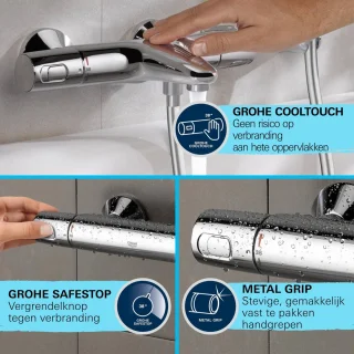 GROHE QuickFix Precision Trend doucheset chroom