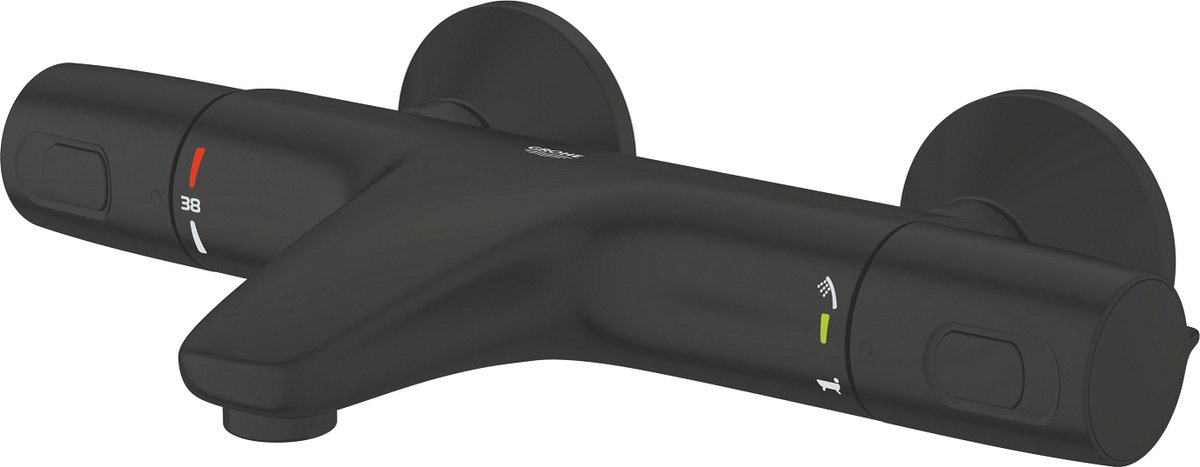 De GROHE QuickFix Precision Trend Thermostatische Bad-/Douchemengkraan Matte Black in één oogopslag