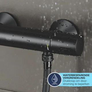 GROHE QuickFix Precision Trend thermostatische douchemengkraan Matte Black