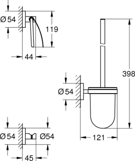 GROHE QuickFix Start 3-in-1 toiletset Matte Black