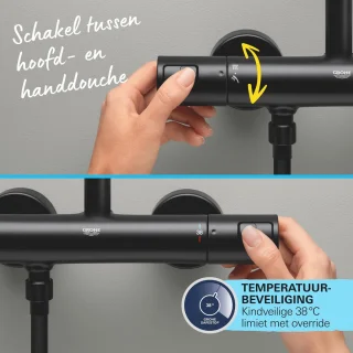 GROHE QuickFix Vitalio Comfort 250 Douchesysteem Matte Black