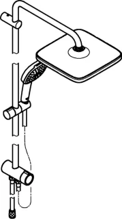 GROHE QuickFix Vitalio Comfort 250 Flex douchesysteem chroom