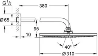 GROHE Rainshower 310 Hoofddoucheset Chroom