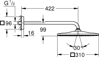 GROHE Rainshower 310 Mono Cube Hoofddoucheset Warm Sunset 26564DL0