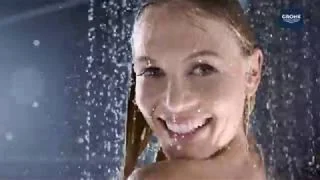 GROHE Rainshower hoofddouche + arm vierkant hard graphite