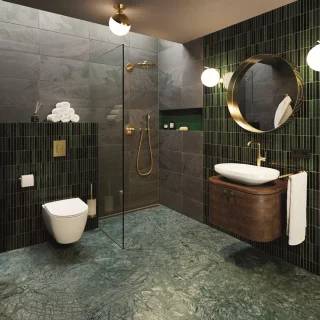 GROHE Rainshower hoofddouche rond cool sunrise geborsteld