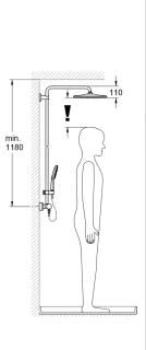 GROHE Rainshower SmartActive 310 Regendouche Mono Cube Chroom 26652000