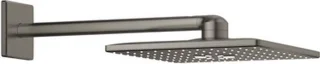 GROHE Rainshower vierkante hoofddouche met arm hard graphite geborsteld