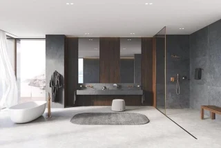 GROHE Rainshower vierkante hoofddouche met arm warm sunset geborsteld