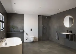 GROHE Rainshower vierkante hoofddouche met arm warm sunset geborsteld