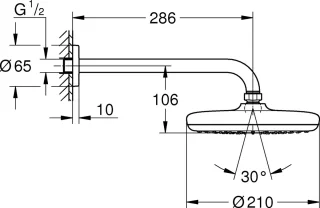 GROHE Tempesta 210 Hoofddouche Chroom