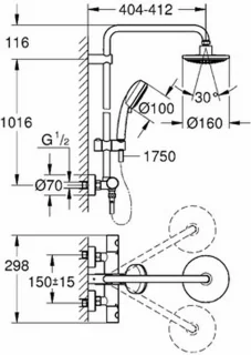 GROHE Tempesta Cosmopolitan Regendouche 16 cm Chroom