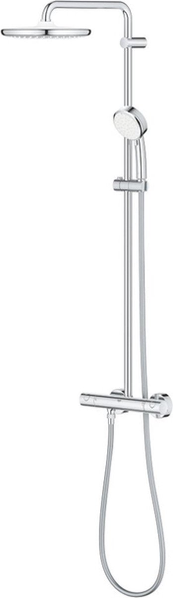 De GROHE Tempesta Cosmopolitan Regendoucheset Thermostatisch Chroom in één oogopslag