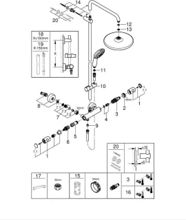 Grohe Tempesta System 250 Doucheset Chroom