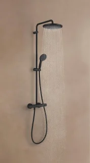 Grohe Tempesta System 250 Douchesysteem Thermostat Mat Zwart