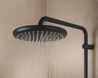 Grohe Tempesta System 250 Douchesysteem Thermostat Mat Zwart
