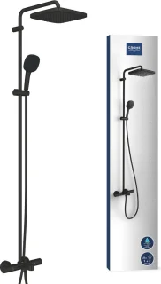 GROHE Vitalio Comfort 250 Douchesysteem Matte Black Wandmontage