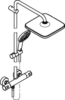 GROHE Vitalio Comfort 250 douchesysteem thermostaat chroom