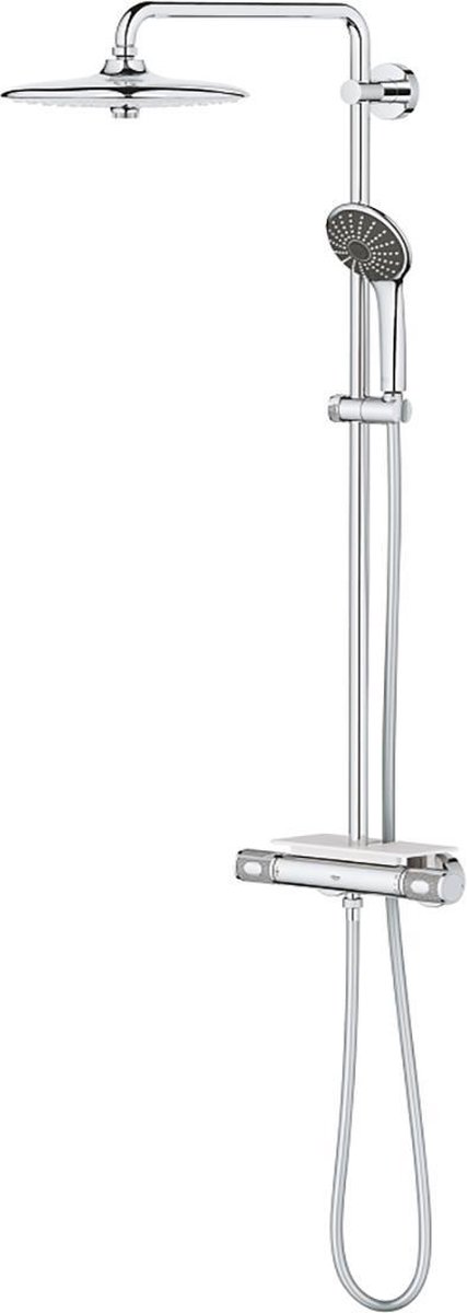 De GROHE Vitalio Joy 260 Regendouche Chroom inclusief Thermostaatkraan in één oogopslag