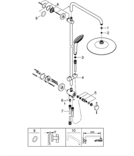 GROHE Vitalio Joy 260 Regendouche Chroom