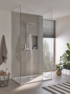 GROHE Vitalio Joy 310 Regendouche met thermostaatkraan en planchet chroom