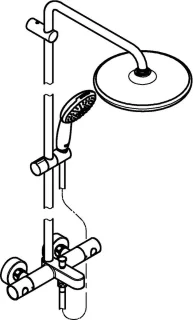 GROHE Vitalio Start 250 douchesysteem Matte Black
