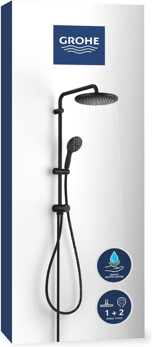 GROHE Vitalio Start 250 Flex Douchesysteem Mat Zwart